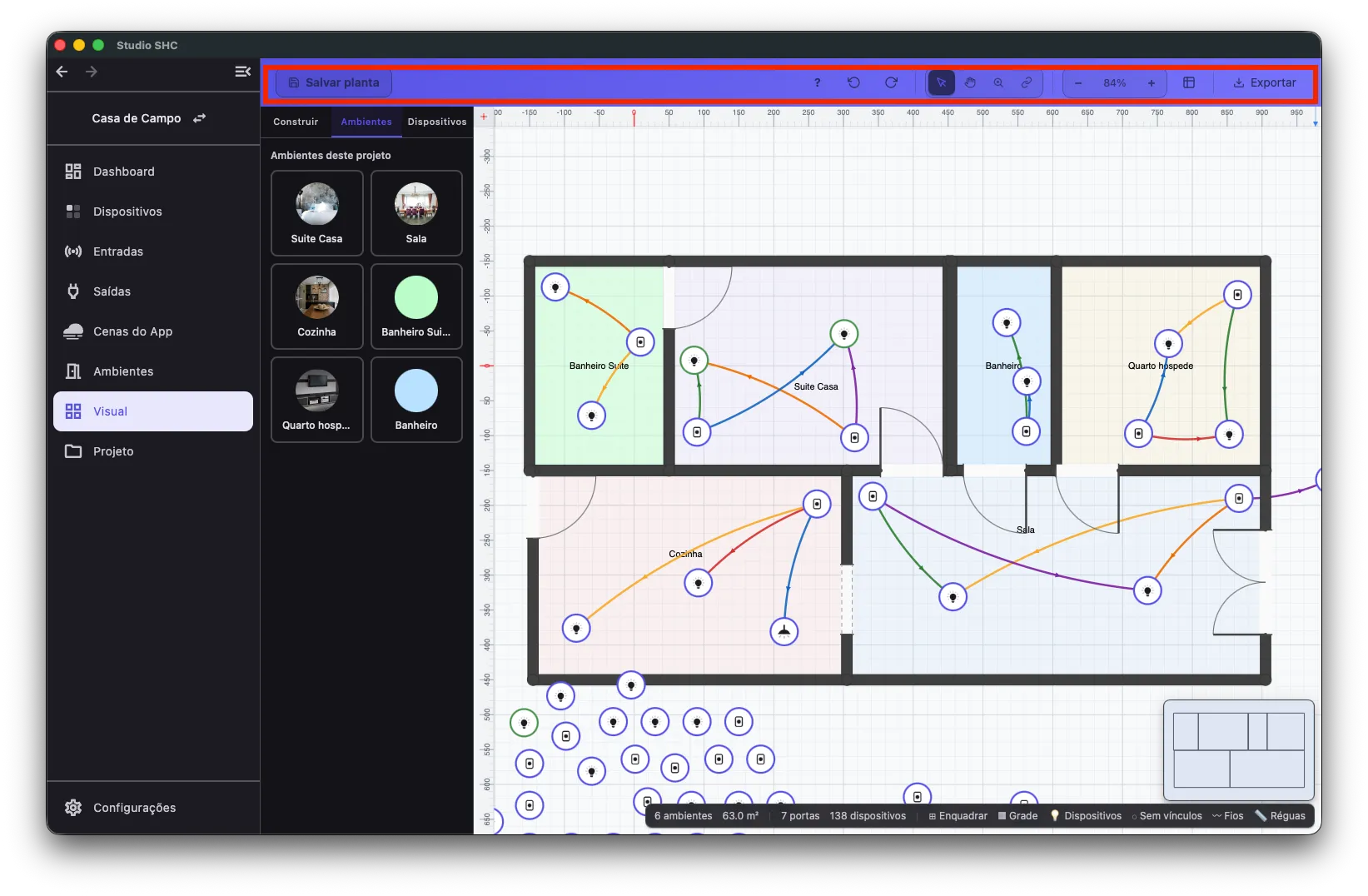 Barra superior do editor