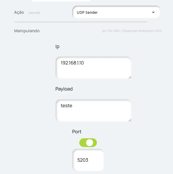 Imagem de exemplo UDP