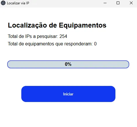 Tela inicial da localização