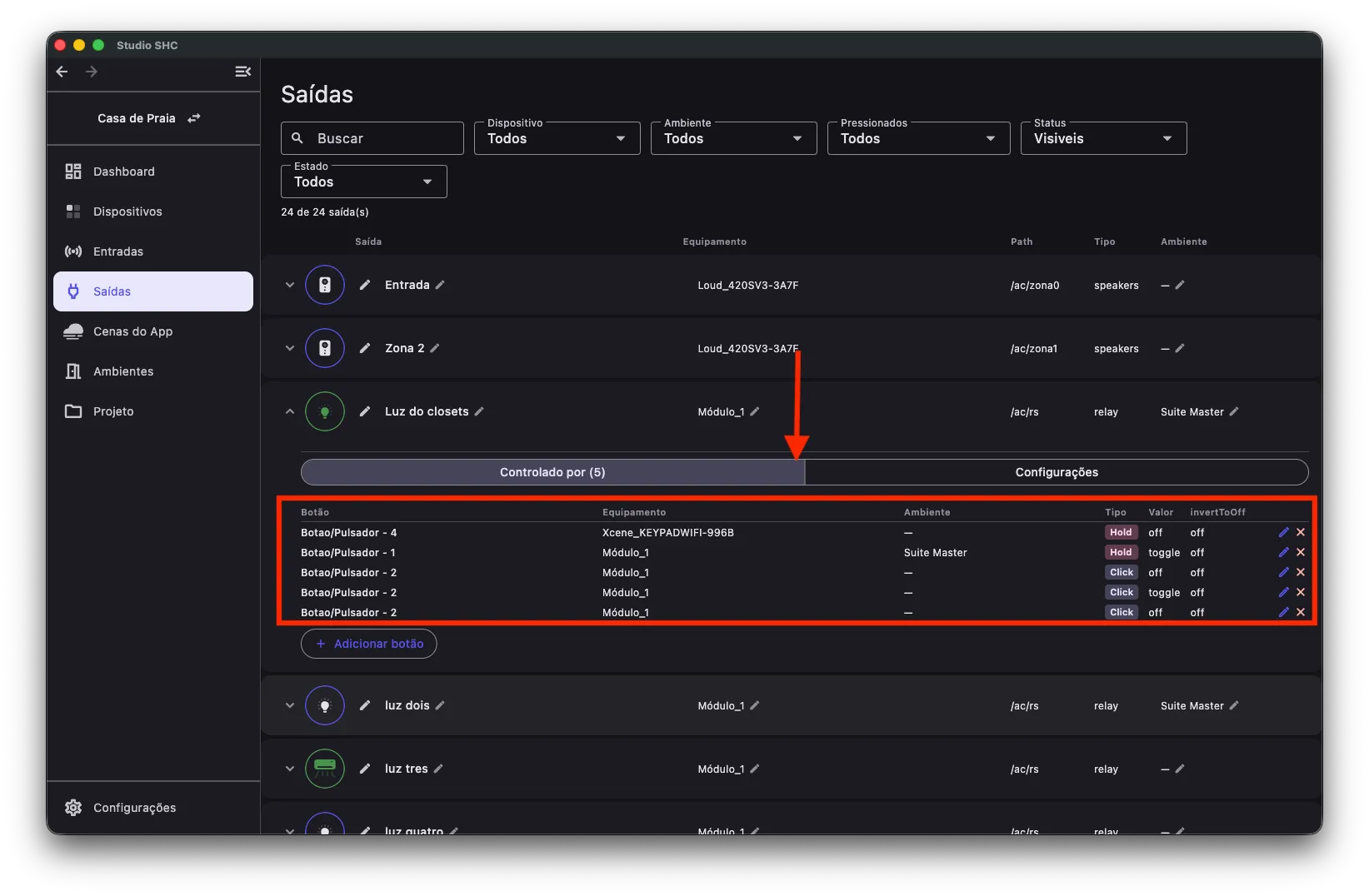 Aba Controlado por da saída